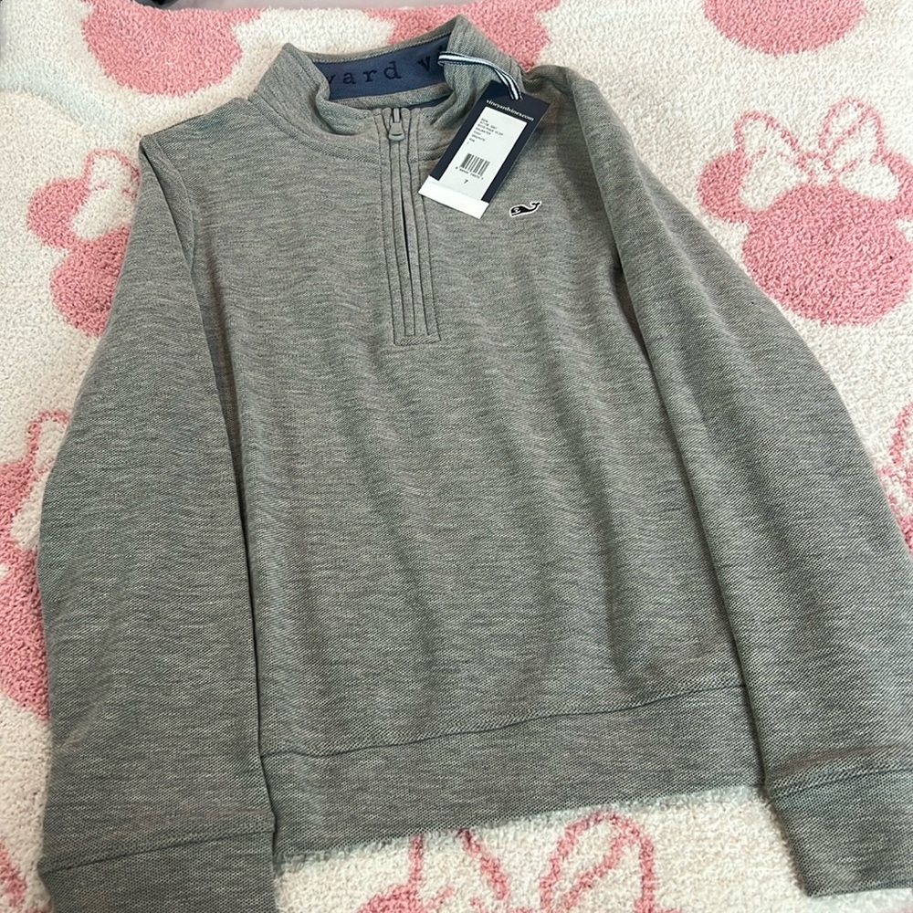 Vineyard Vines Gray V Neck Style Sweater